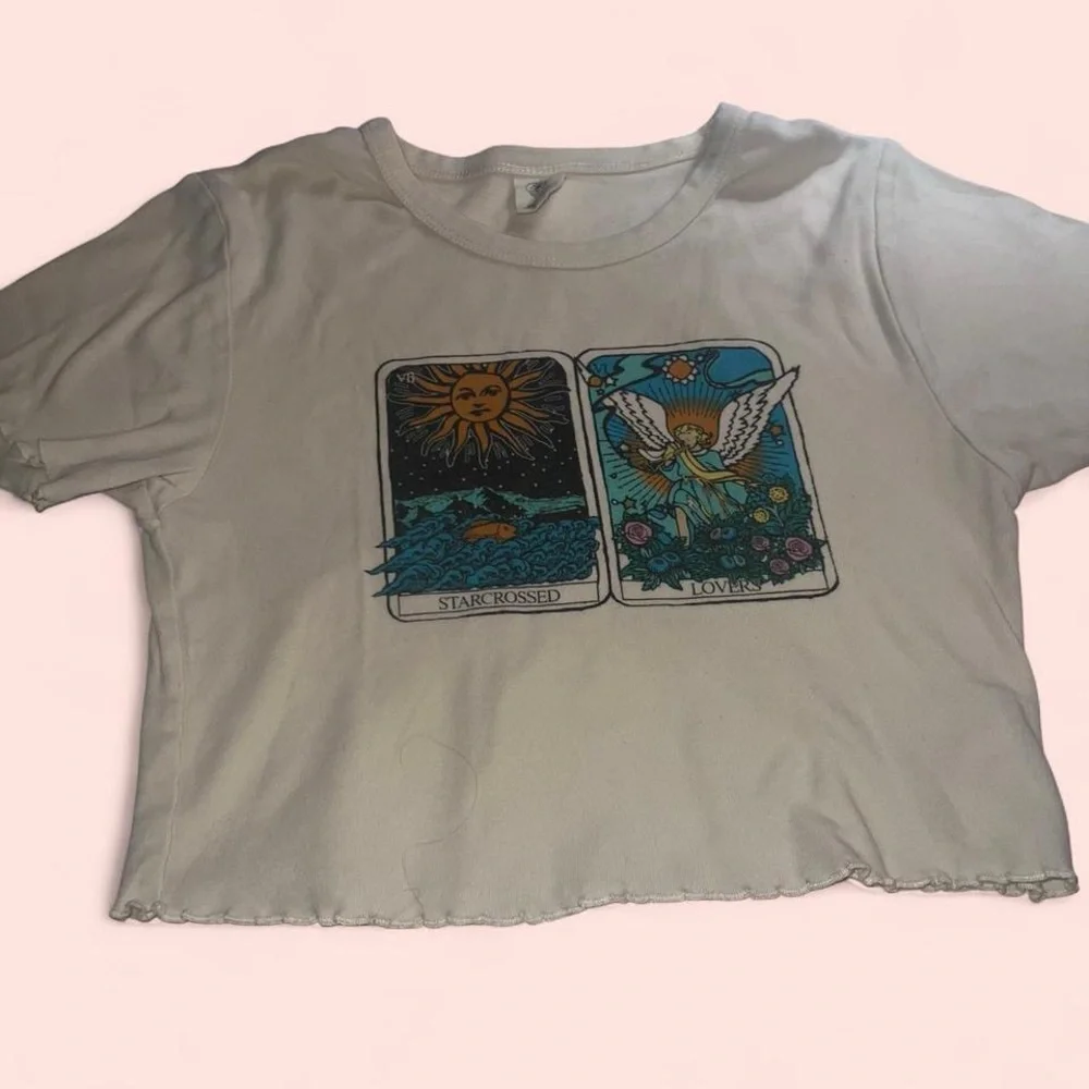 Urban Outfitters Graphic Tarot Card Crop Top - Picture 1 of 4